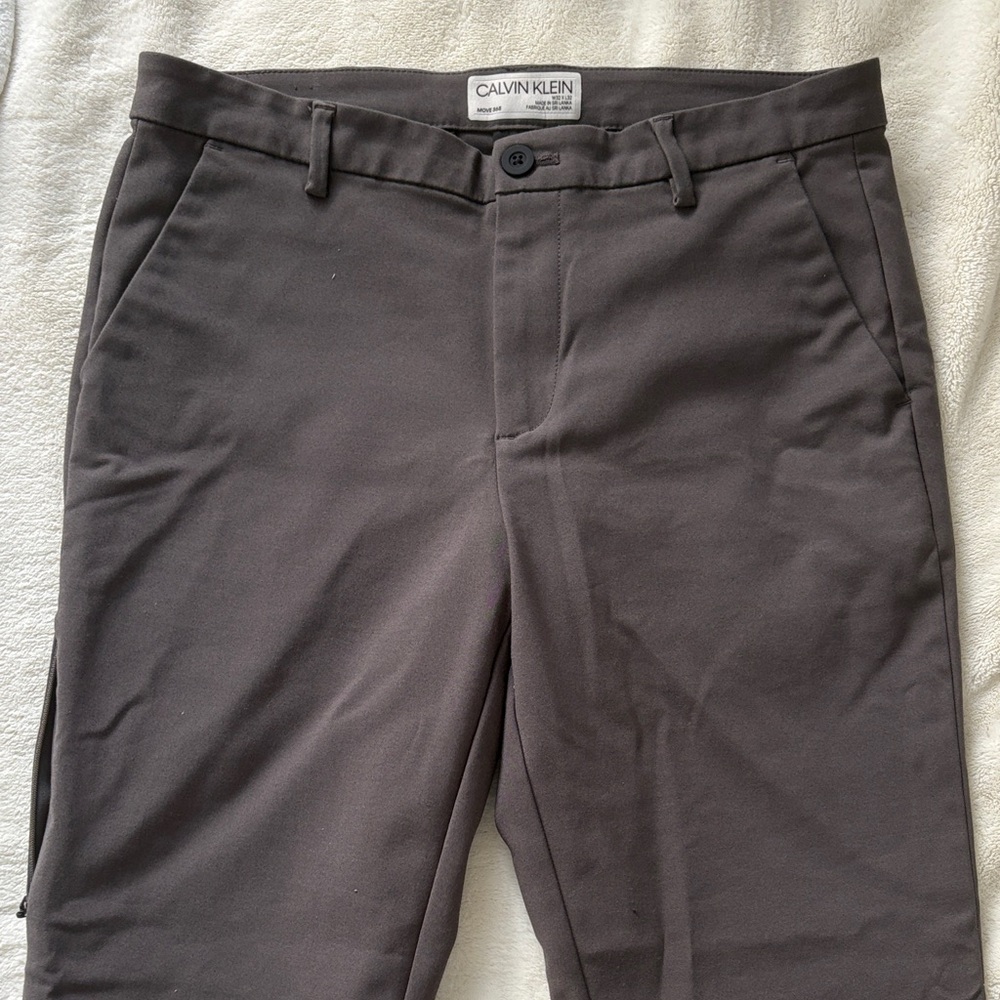 Calvin Klein Men's Charcoal Chinos